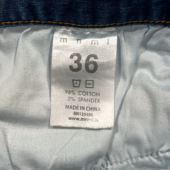 MNML Men’s Distressed Button-Fly Jeans 36x34 - Picture 11 of 11